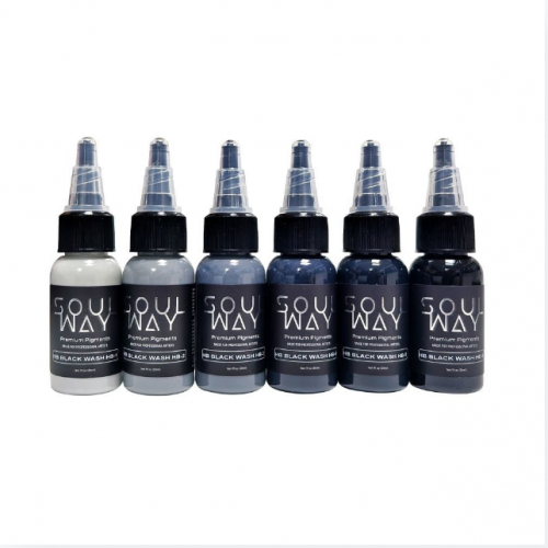 SOULWAY INK HB BLACKWASH SET 1oz 6 lı