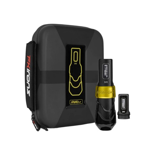 Flux Max Gold Stealth 4.5 mm Stroke Çift Bataryalı Kablosuz Dövme Makinesi - Siyah 2