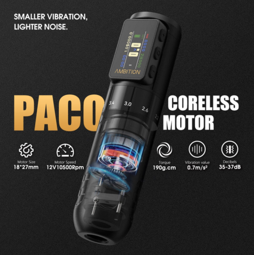 Ambition Paco Stroke Ayarlı Kablosuz Dövme Makinesi 2